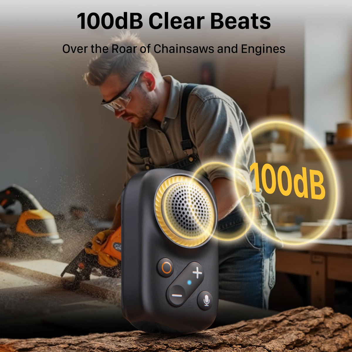 AA Audio Accessory wearable Bluetooth speaker clip-on built-in mic for hands-free calls