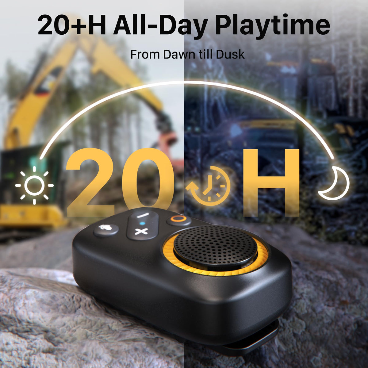 AA Audio Accessory wearable Bluetooth speaker clip-on delivers 120dB+ sound in noisy environments