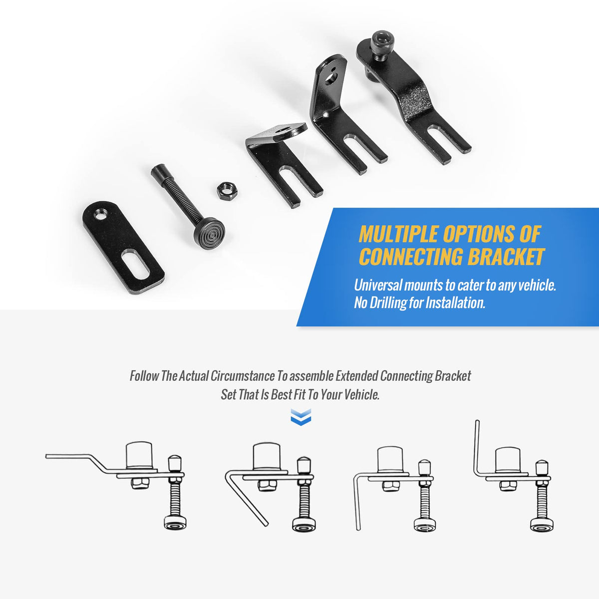 AA Products T-100AP extendable telescopic tube adjusts height for space efficiency.