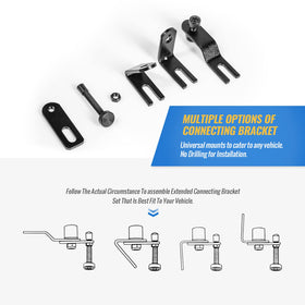 AA Products T-100AP extendable telescopic tube adjusts height for space efficiency.