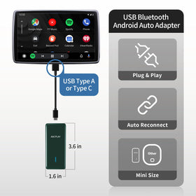 AACPLAY USB-C adapter included for flexible car port use