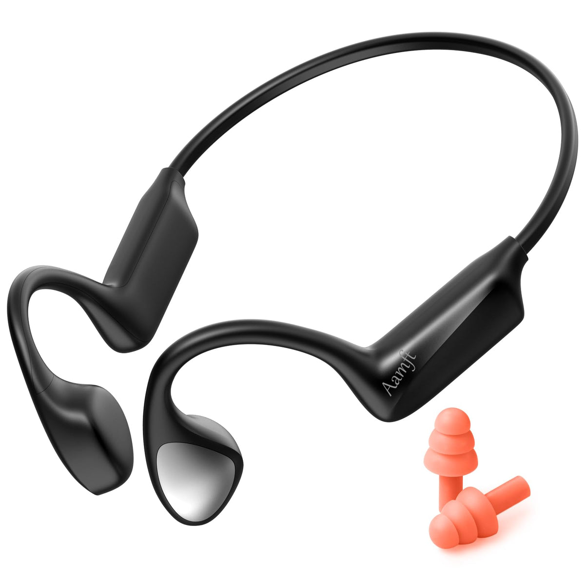 Aamft bone conduction headphones in open-ear design for safer outdoor listening
