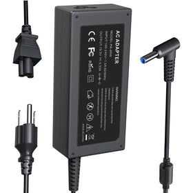 aarleduu 65W laptop charger with blue tip powering HP ProBook laptops efficiently