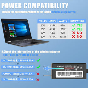 aarleduu 65W charger with Lenovo G-series compatibility for versatile use