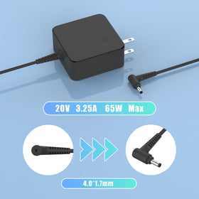 aarleduu 65W charger for Lenovo V15 back view highlighting safety features