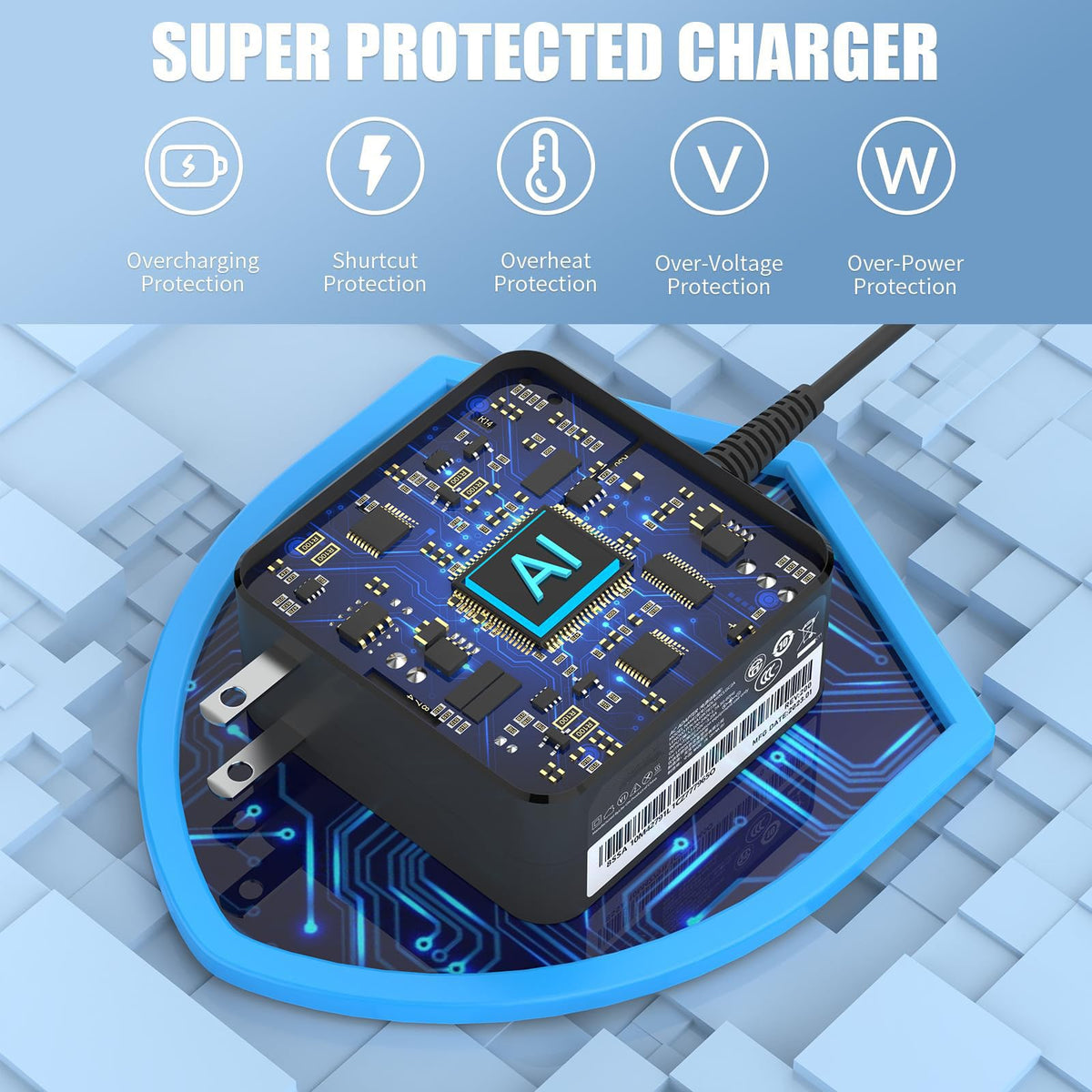 aarleduu 65W charger demonstrates portable design ideal for travel