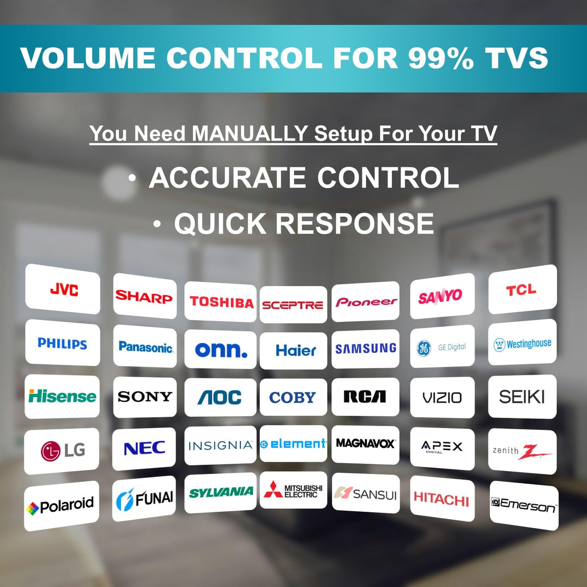 Aaroogo remote volume setup supports audio device control via HDMI, Optical, or Bluetooth