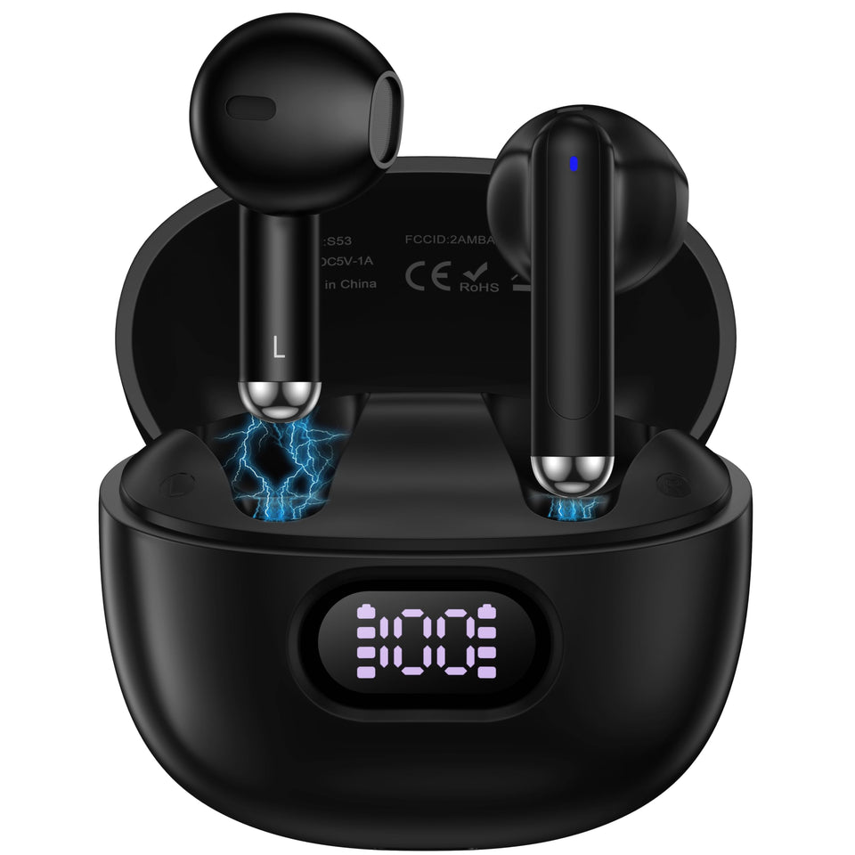 ABCPOW Bluetooth earbuds with automatic pairing for quick setup