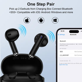 ABCPOW charging case with dual LED display shows battery levels