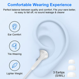 ABCPOW three eartip sizes displayed for personalized comfort and seal