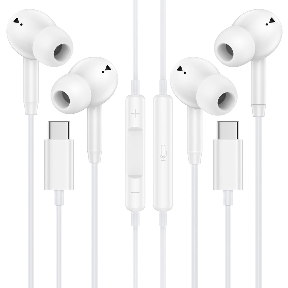 ABCPOW front packaging showing two-pack and USB-C compatibility for easy selection
