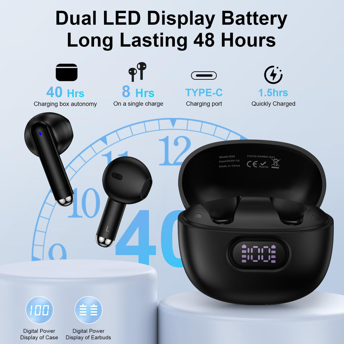 ABCPOW 9D stereo sound for immersive listening on the go