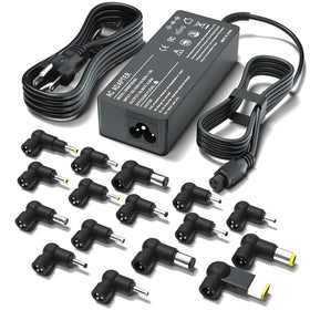 Abcurd 90W universal laptop charger front view demonstrates a sleek, versatile power solution for many laptops.
