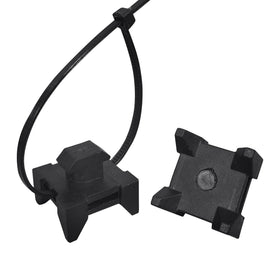 Abeicy front view of packaging showing 25 mounts and 50 zip ties, ready-to-install benefit