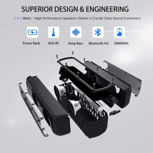 ABFOCE outdoor ready speaker for pool, camping, and hikes