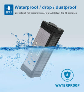 ABFOCE IPX7 waterproof speaker rugged for rain, sand, and submersion