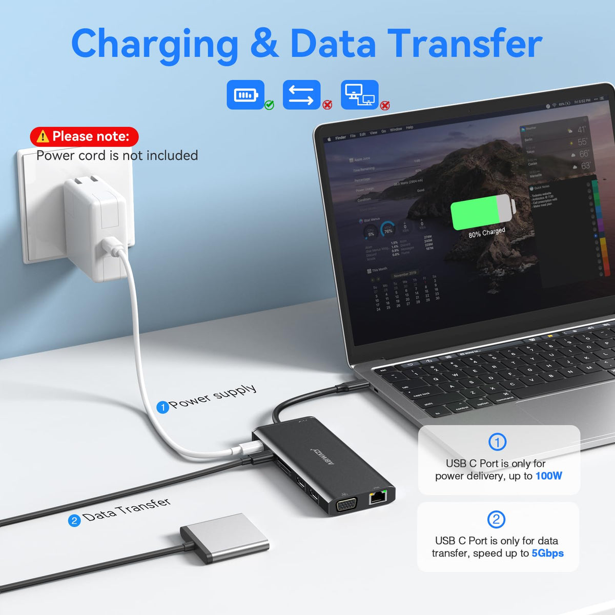 ABIWAZY gigabit ethernet port closeup delivering stable wired network speeds