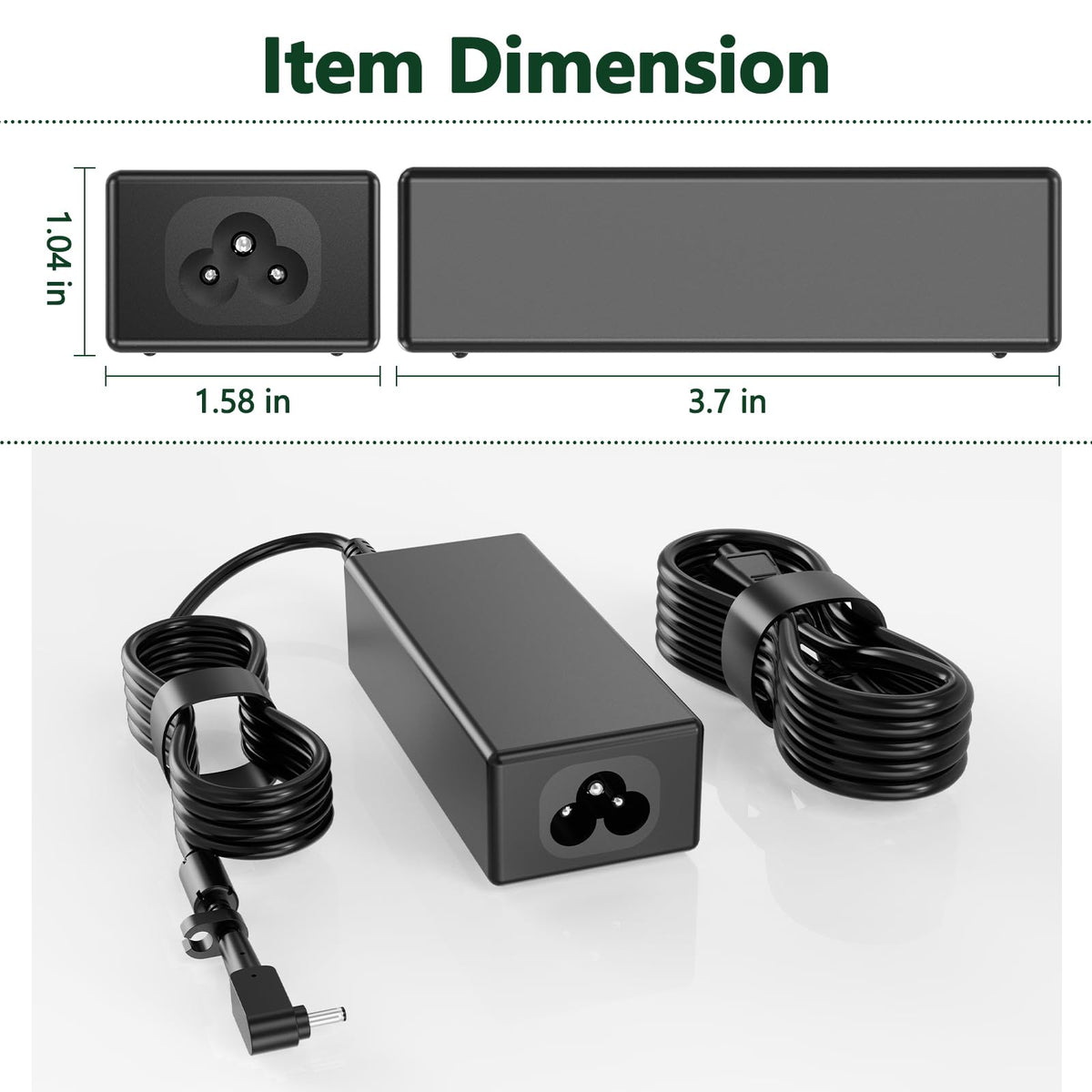Ablisda 45W Acer Extensa 15 EX215-22 charger packaging and safety features.