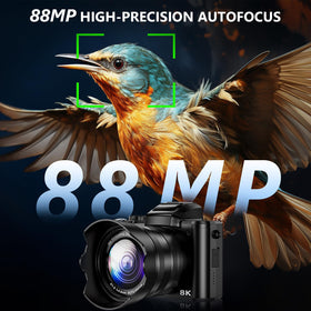 Aboobu 8K camera dual lenses for selfies and outward shots