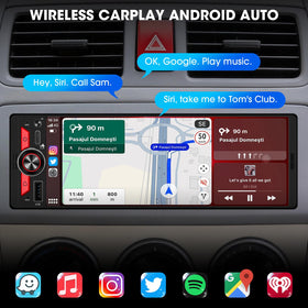 AboutBit IPS touchscreen with volume knob for precise, effortless in-car control.