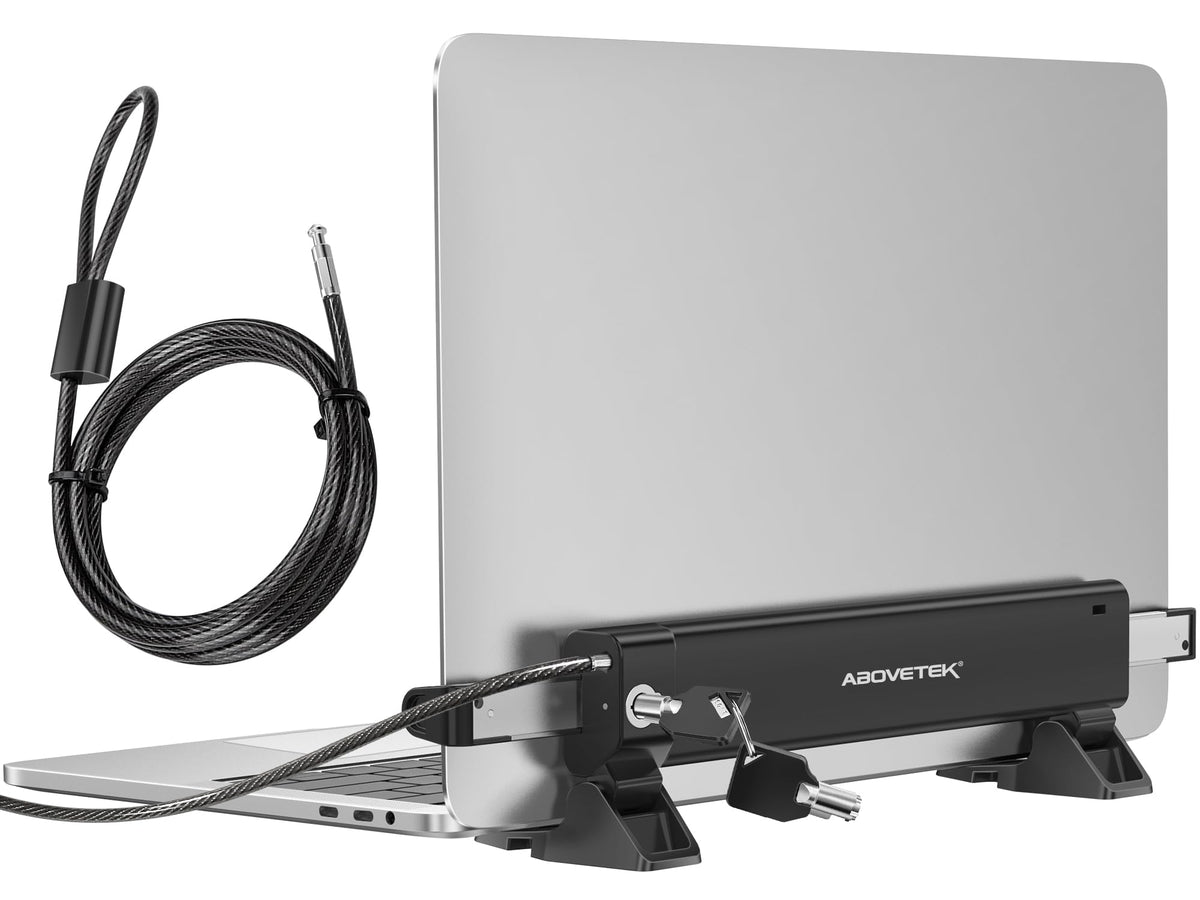 AboveTEK front view of locking station showing secure mount and portability