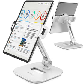 AboveTEK front view showing sturdy aluminum base and stable stand benefit