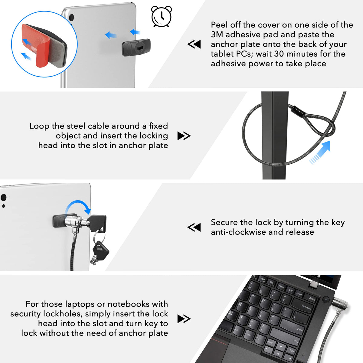 AboveTEK key and lock mechanism showing easy key operation