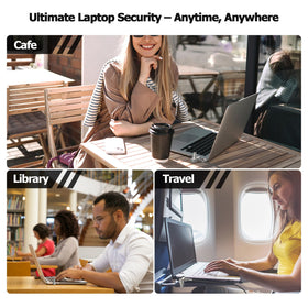 AboveTEK laptop lock demonstrates K-Slot compatibility for broad device support.