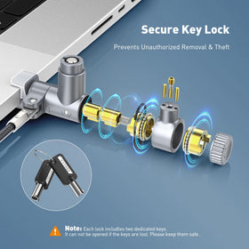 AboveTEK keyed-lock guarantees simple, code-free security with two keys.