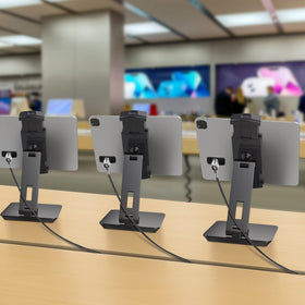 AboveTEK monitor display secured in store showing retail use