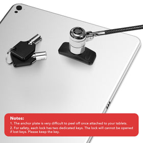 AboveTEK tablet in use secured to table for theft deterrence