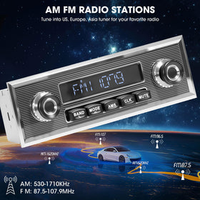 ABSOSO AM-FM tuner display showing clear reception and RDS data.