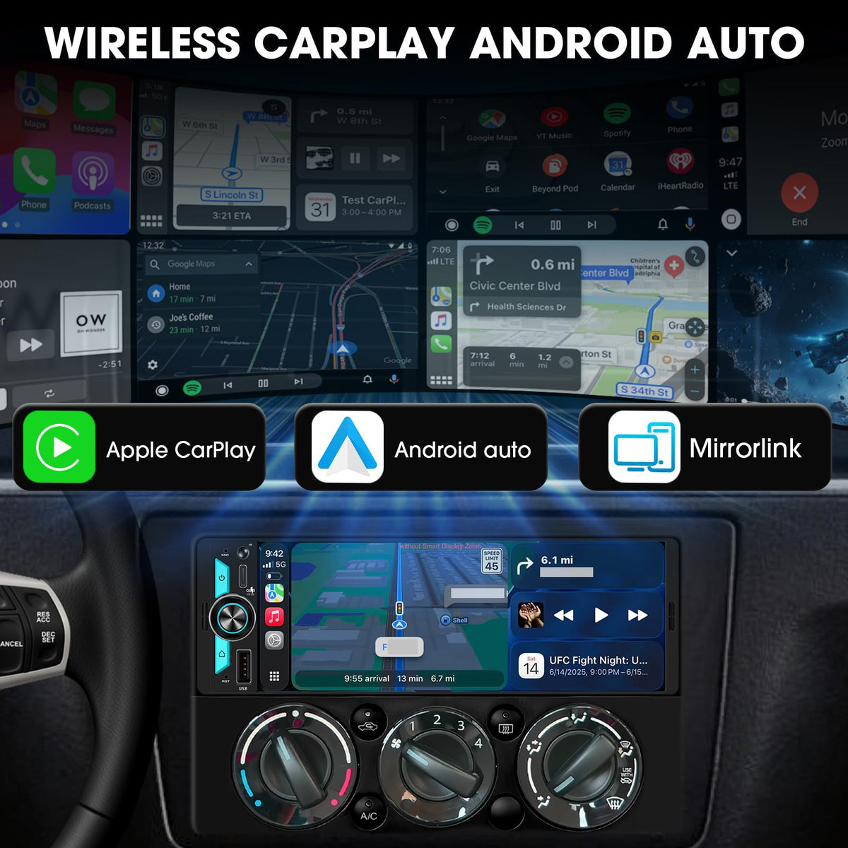ABSOSO incell HD screen with 178 degree viewing angle for clear visibility