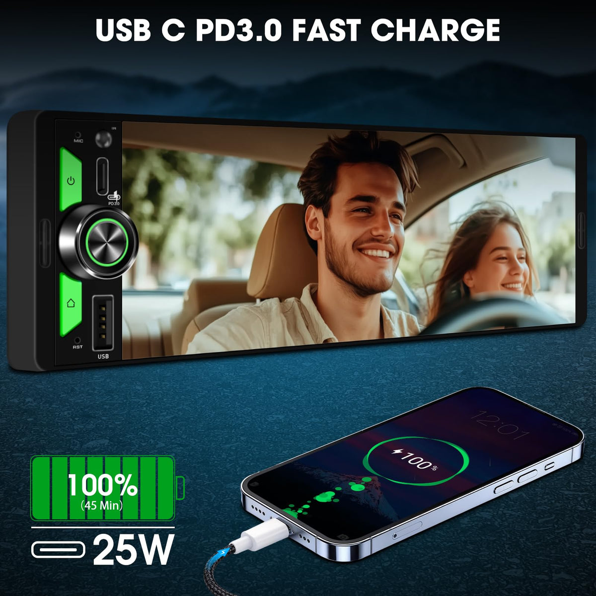 ABSOSO standard din fit designed for a sleek dashboard look