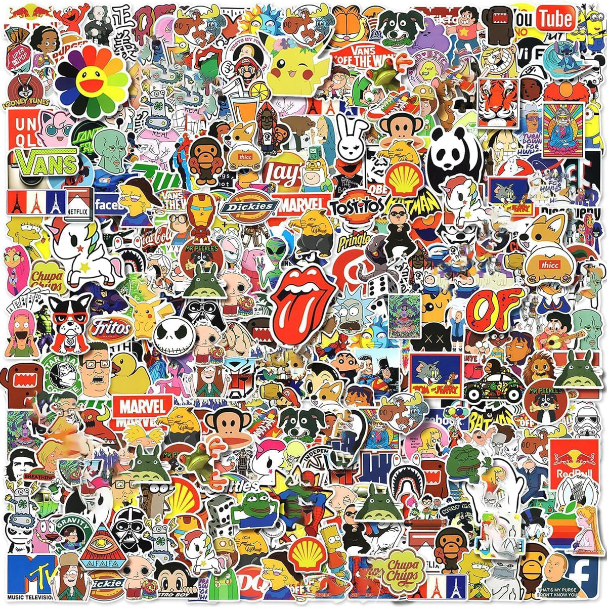 Abstor 300pcs waterproof vinyl stickers on water bottle for personalization and protection.