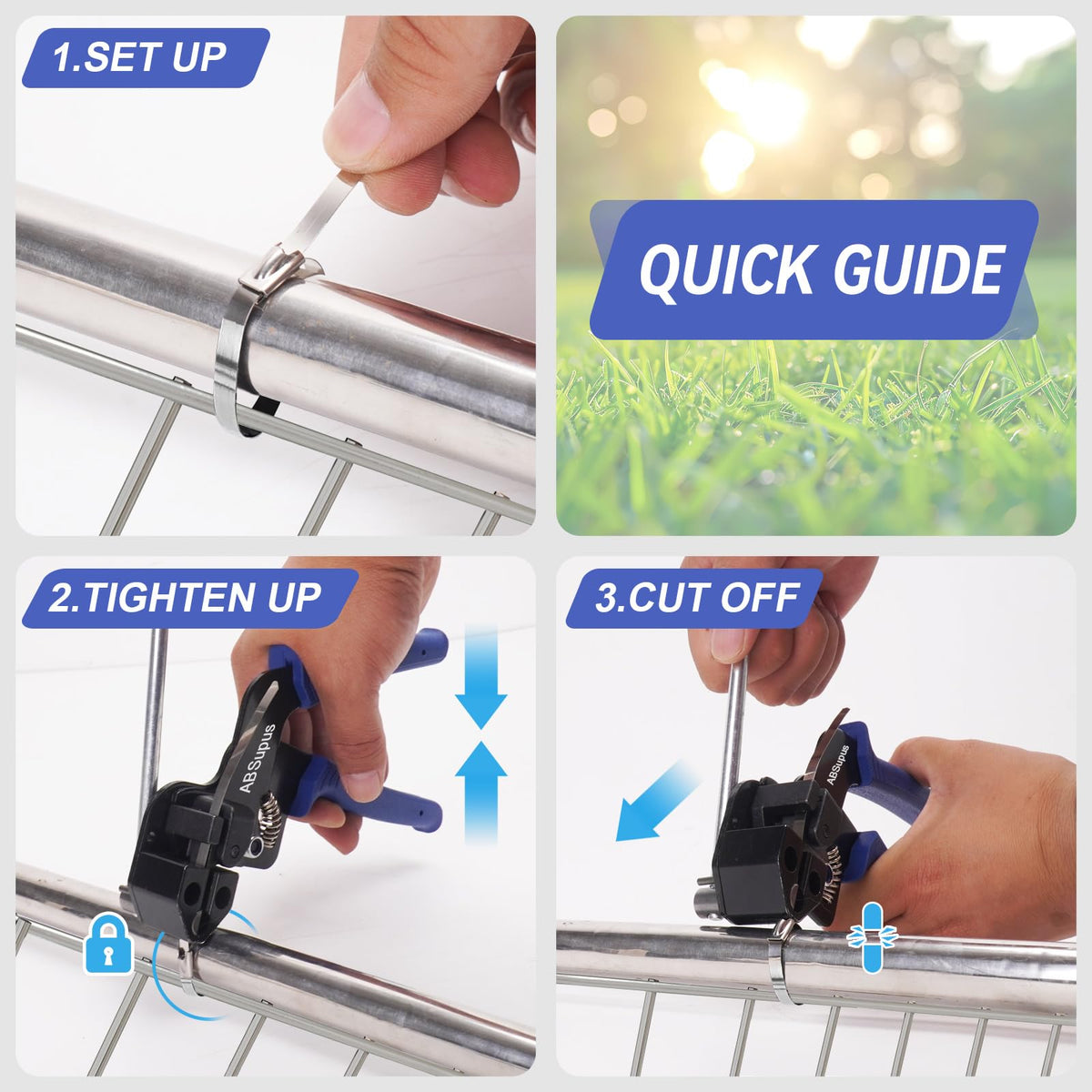 ABSupus cutting action detail showing clean flush cut for snag-free finishes