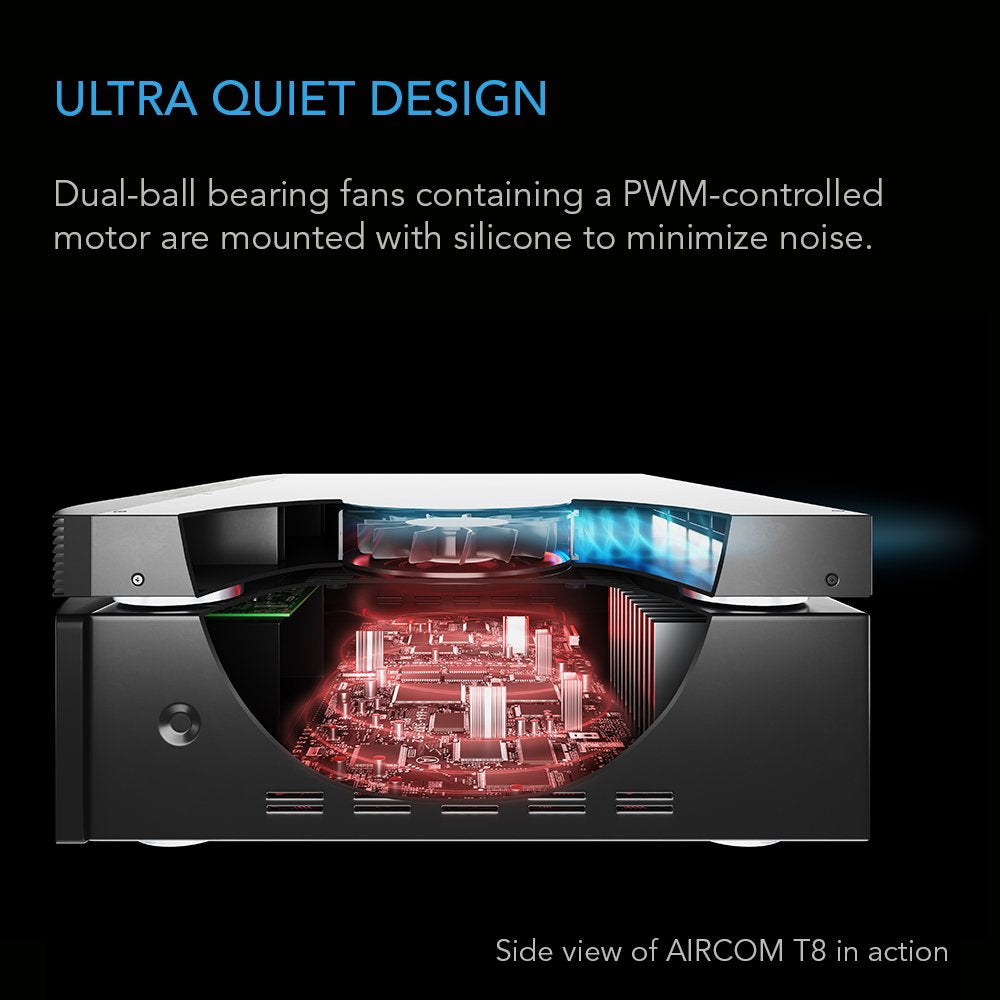 Front controller featuring smart thermostat trigger and speed control for airflow tuning.