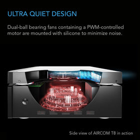 Front controller featuring smart thermostat trigger and speed control for airflow tuning.