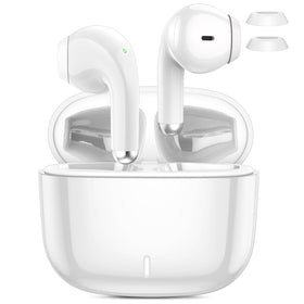 ACAGET wireless earbuds charging case front view showing portable storage and quick recharging
