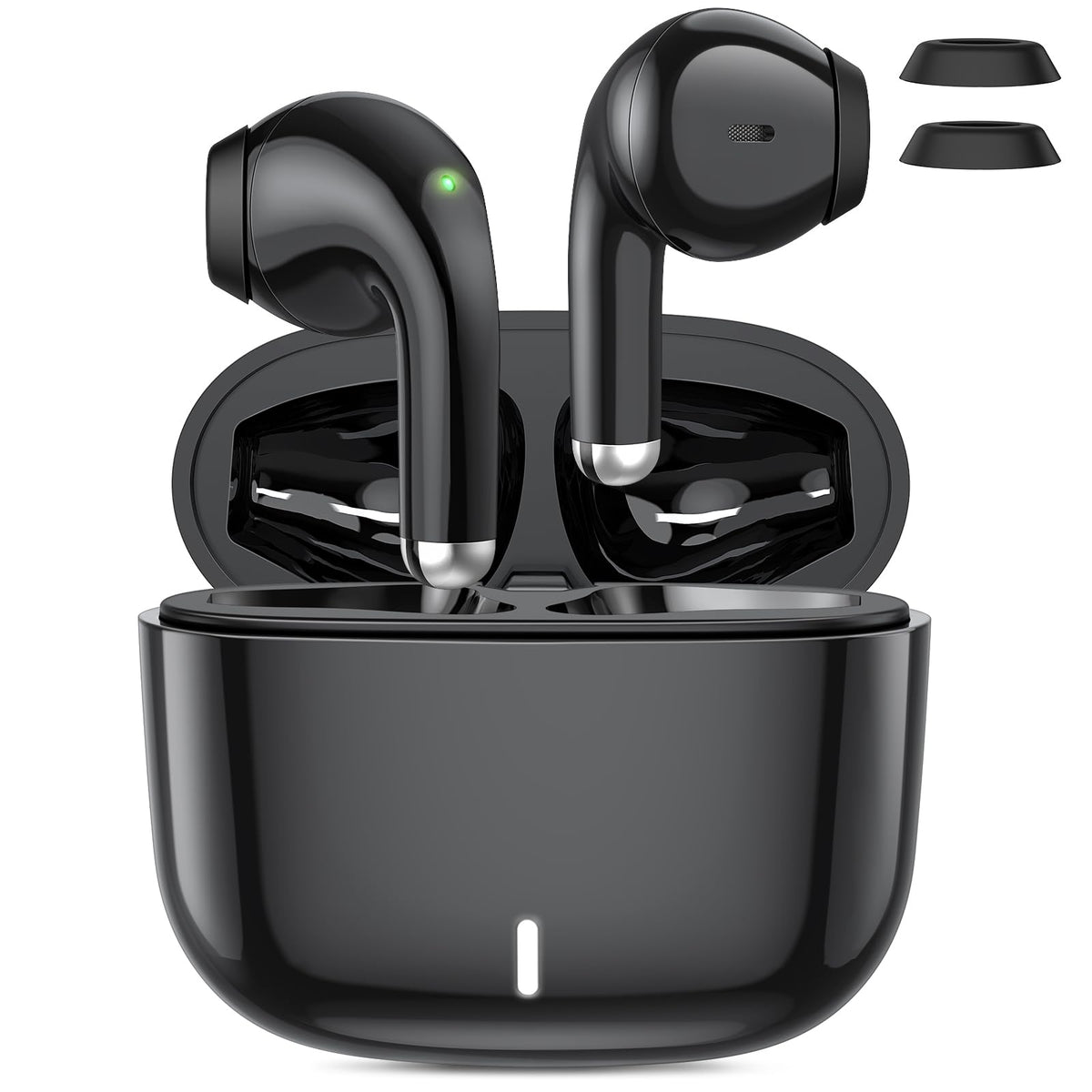 ACAGET wireless headphones with charging case showing seamless Samsung pairing for daily use