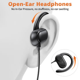 ACANDYA ergonomic earhooks securing the open-ear earbuds