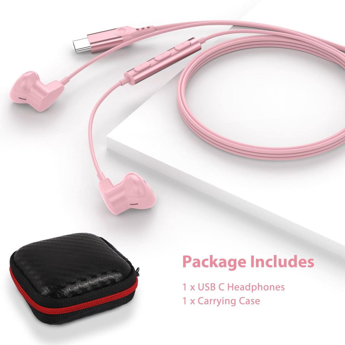ACANDYA earbuds next to phone for scale and on‑the‑go convenience