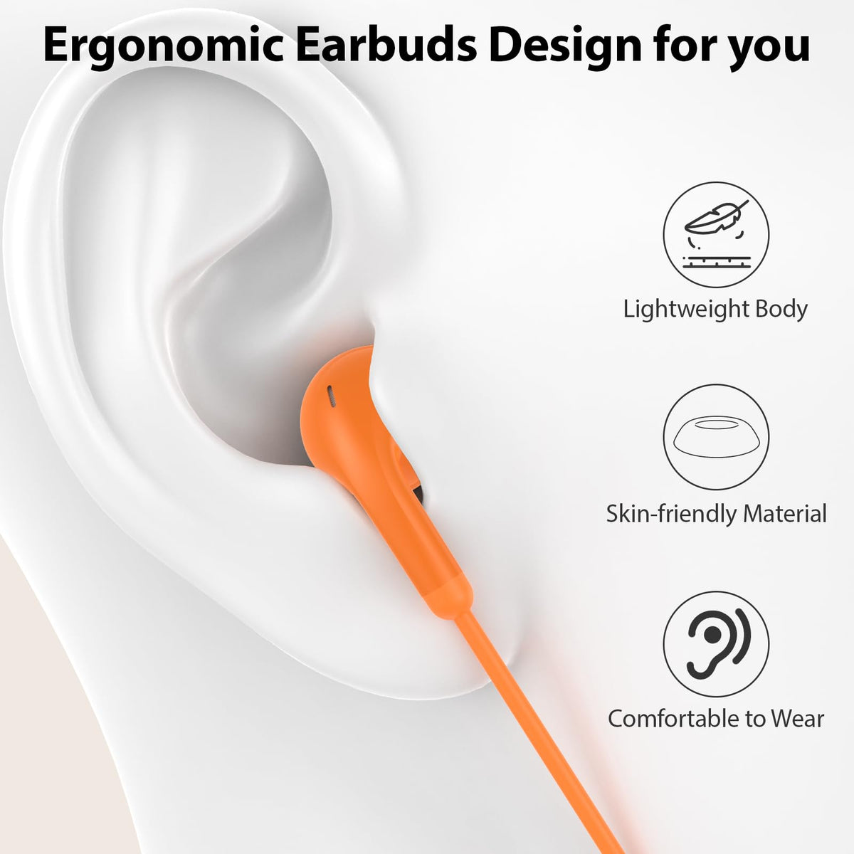 ACANDYA USB-C Earbuds DAC chip delivers clear stereo audio.