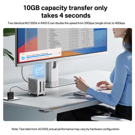 ACASIS dock offers three USB-A 10Gbps ports for peripherals.