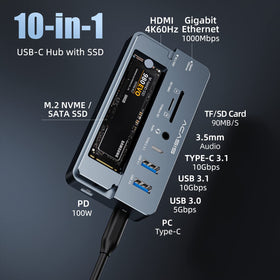 ACASIS NVMe enclosure dock expanding fast SSD storage on the go