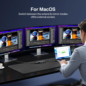 ACASIS USB-C Dock provides 3.5 mm audio output for calls and media without adapters.