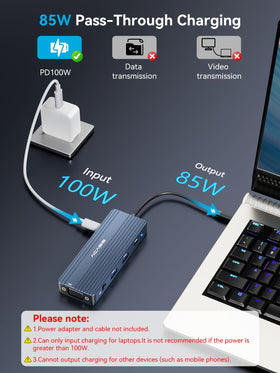 ACASIS USB-C port connects to accessories and drives.