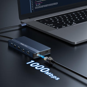ACASIS USB C Hub Ethernet port providing stable network connections.