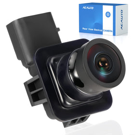 ACAUTO front view of camera showing mounting bracket and clear fit for Edge