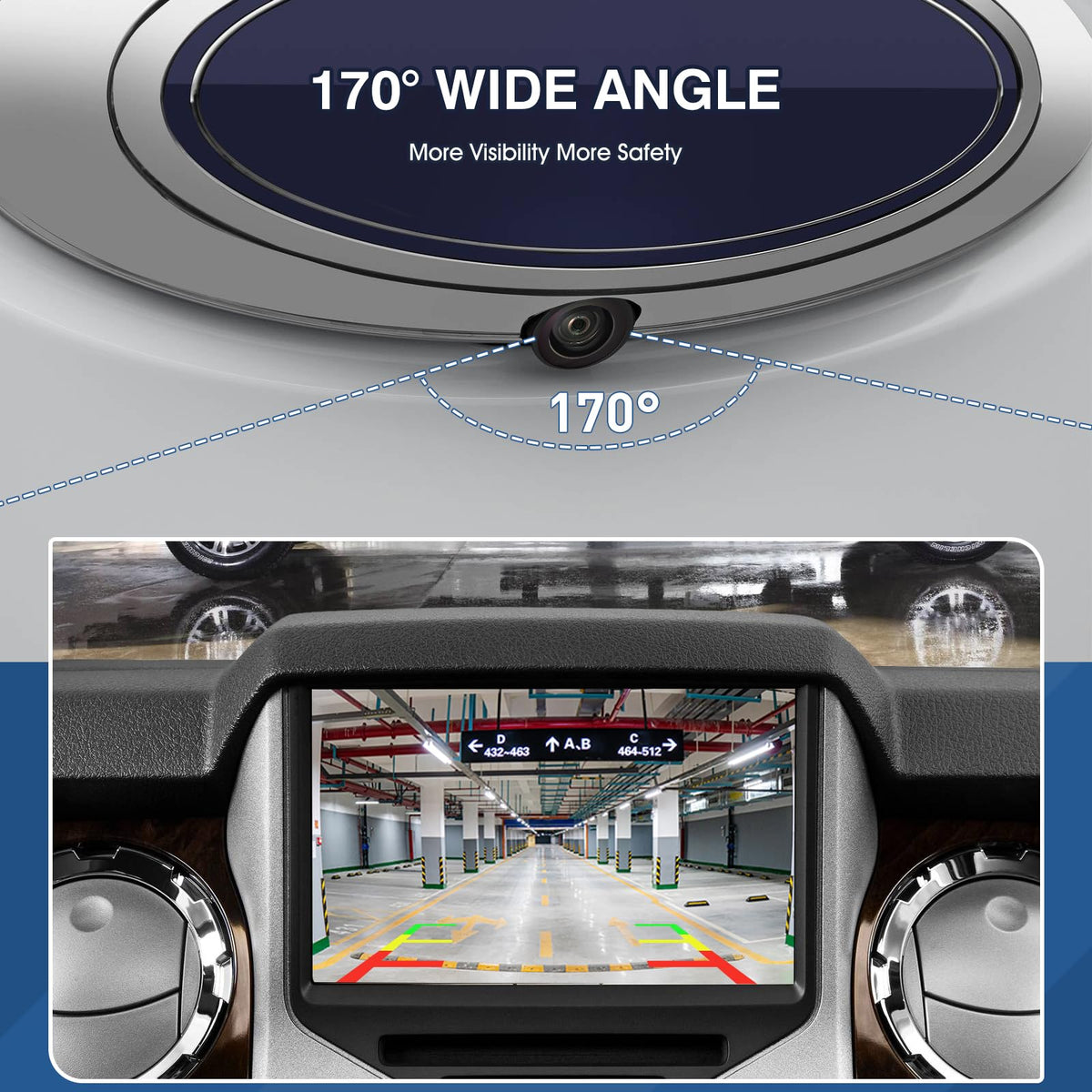 ACAUTO camera mounted on Ford tailgate demonstrating factory alignment benefit